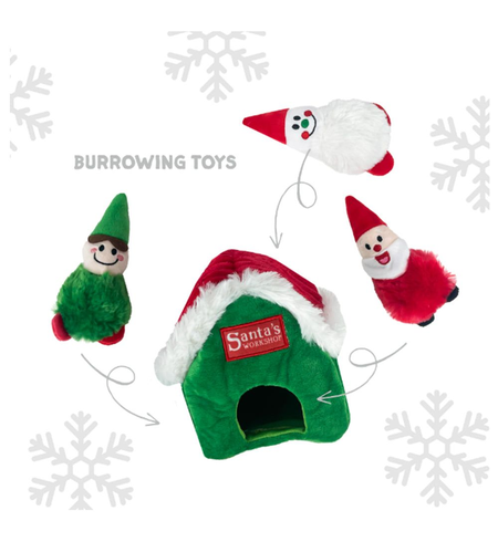 Snuggle Friends Christmas Burrowing Santa House