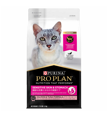 Pro Plan Adult Cat Sensitive Skin & Stomach Salmon & Tuna 1.5kg