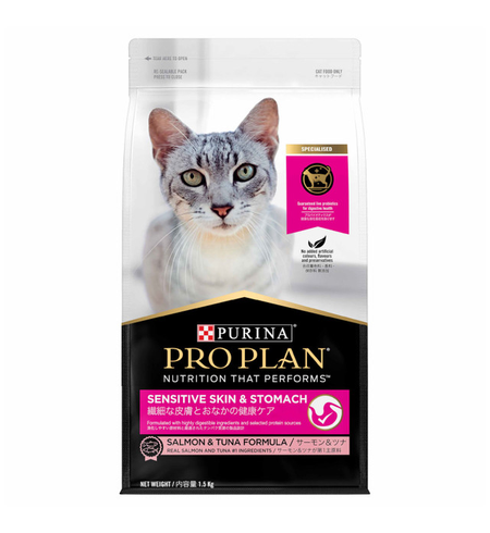 Pro Plan Adult Cat Sensitive Skin & Stomach Salmon & Tuna 1.5kg