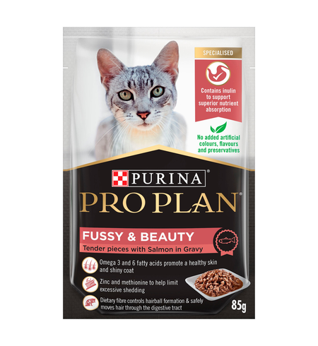 Pro Plan Adult Cat Fussy & Beauty Salmon Pouch 85g