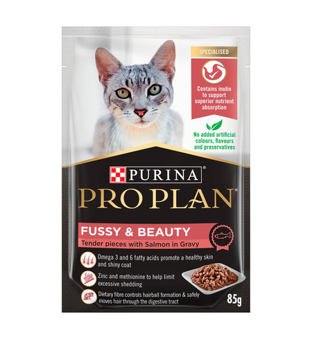 Pro Plan Adult Cat Fussy & Beauty Salmon Pouch 85g