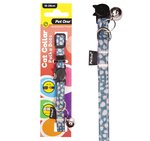 Pet One Cat collar nylon 18-28cm 10mm polka dots Light Blue-cat-The Pet Centre