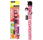 Pet One Cat collar nylon 18-28cm 10mm polka dots Pink-cat-The Pet Centre