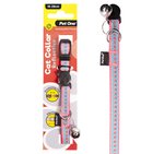 Pet One Cat collar nylon 18-28cm 10mm reflective Pink-cat-The Pet Centre