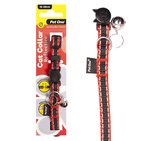 Pet One Cat collar nylon 18-28cm 10mm reflective Black-cat-The Pet Centre