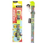 Pet One Cat collar nylon 18-28cm 19mm neon Green-cat-The Pet Centre