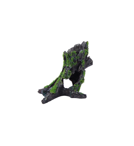 Tree stump with moss 16cm