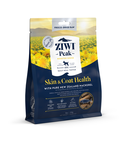 Ziwi Peak Freeze-Dried Mackerel Dog Food 114g Booster Skin & Coat