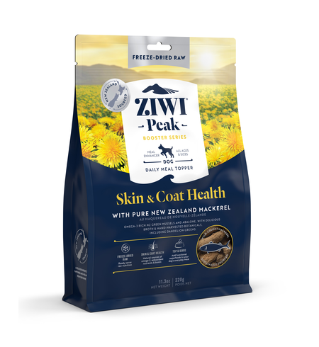 Ziwi Peak Freeze-Dried Mackerel Dog Food 320g Booster Skin & Coat