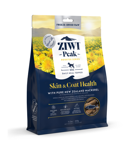 Ziwi Peak Freeze-Dried Mackerel Dog Food 320g Booster Skin & Coat