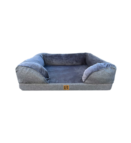 Orthopedic Sofa Bed Grey 120x89cm