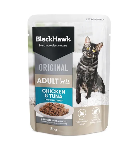 Black Hawk Original Cat Chicken Tuna Gravy 85g