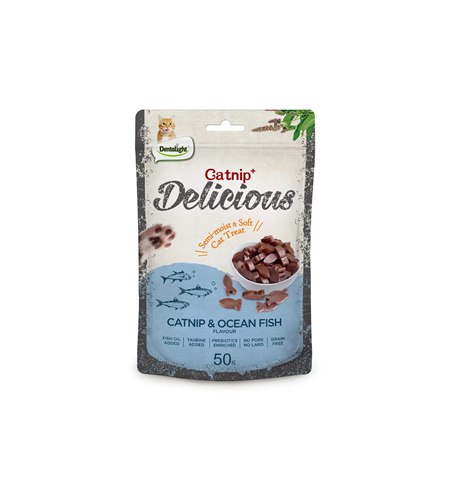 Dentalight Catnip & Ocean Fish Cat Treat 50g