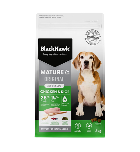 Black Hawk Original Mature 7+ Chicken & Rice 3kg