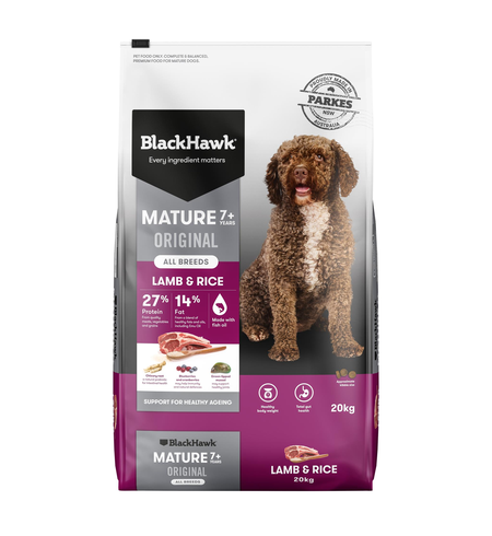 Black Hawk Original Mature 7+ Lamb & Rice 20kg
