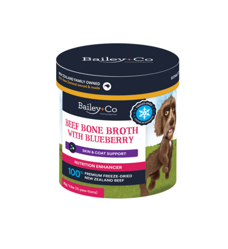 Bailey+Co Beef Bone Broth with Blueberry Skin & Coat support 30g