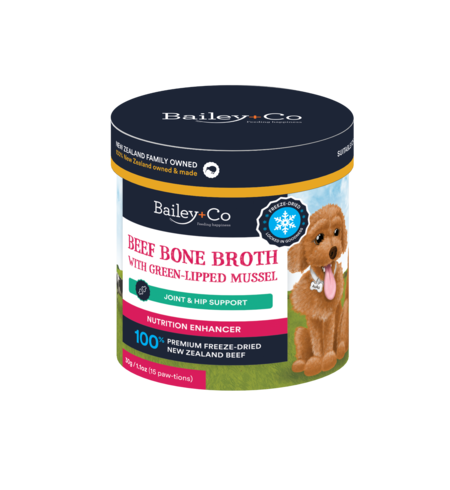 Bailey+Co Beef Bone Broth with Green Lipped Mussel Joint & Hip support 30g