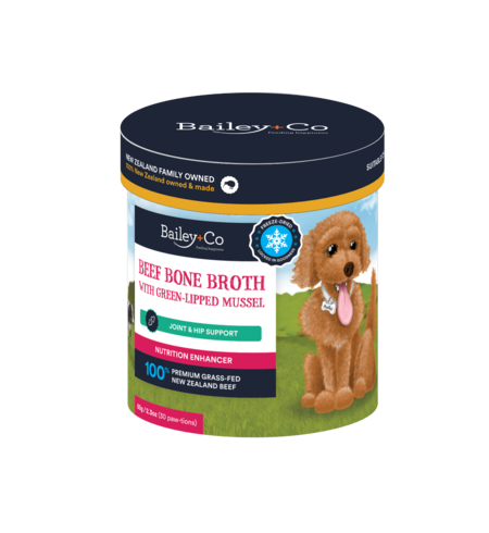 Bailey+Co Beef Bone Broth with Green Lipped Mussel Joint & Hip support 65g