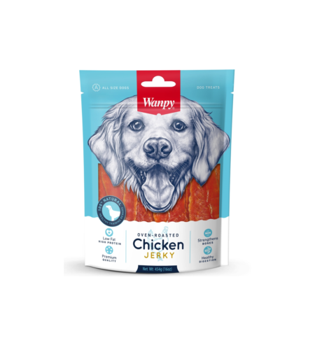 Wanpy Chicken Jerky Dog Treat 454g