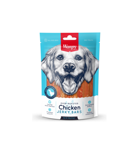 Wanpy Chicken Jerky Bar Dog Treat 100g