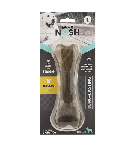 Zeus Nosh Strong Chew Bone Bacon Flavour Large 18.5cm