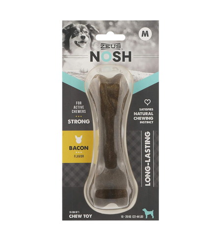 Zeus Nosh Strong Chew Bone Bacon Flavour Med 15cm