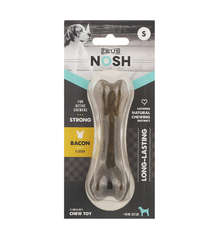 Zeus Nosh Strong Chew Bone Bacon Flavour Sml 11cm