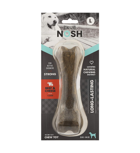 Zeus Nosh Strong Chew Bone Beef & Cheese Flavour Lrg 18.5cm