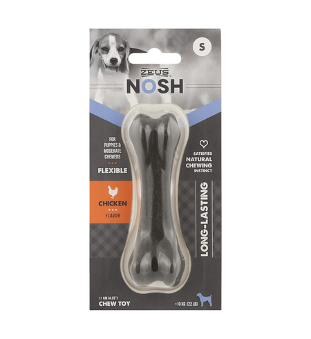 Zeus Nosh Flexible Chew Bone Chicken Flavour For Puppies Sml 11cm