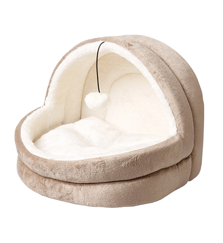 Pawise Cat Igloo Bed Brown
