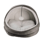 Pawise Cat Igloo Bed Gray-cat-The Pet Centre