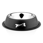 3Bears AntiSkid Bowl 1460ml Black & Chrome-dog-The Pet Centre