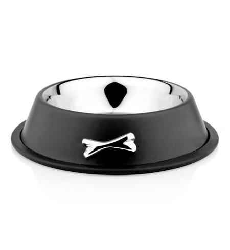 3Bears AntiSkid Bowl 1460ml Black & Chrome