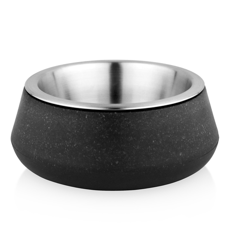 3Bears Bamboo Stone Bowl 420ml 14cm Charcoal