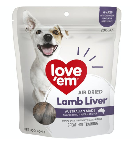 Love'em Air Dried Lamb Liver 200g 