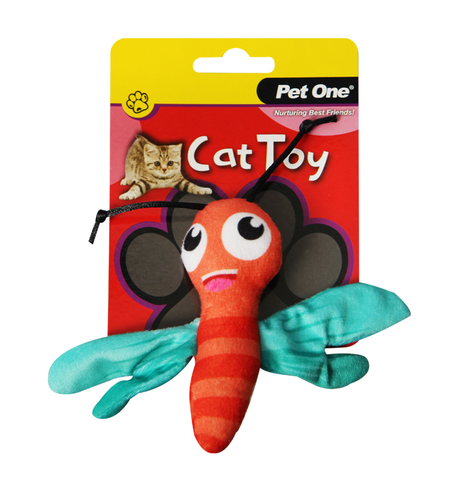 Pet One Cat Toy Dragonfly With Crinkle 11.5cm