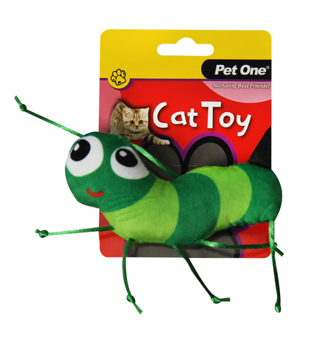 Pet One Cat Toy Green Ant With String 6.5cm