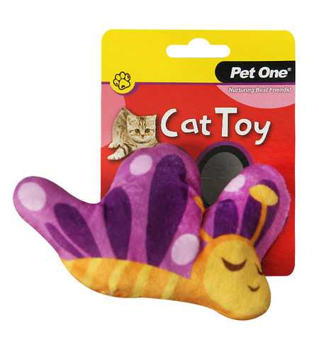 Pet One Cat Toy Butterfly With Crinkle 9cm