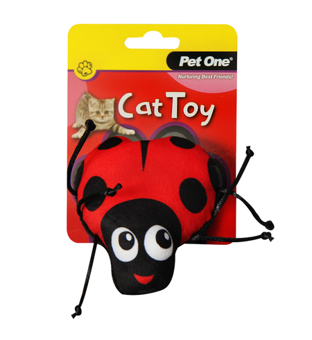 Pet One Cat Toy Beetle With String 10cm
