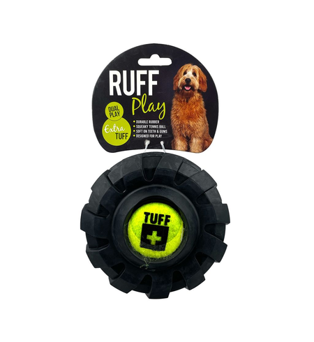 Ruff Play Tuff Rubber Tyre With Tennis Ball Medium