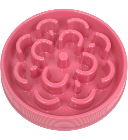 Slow Chow Feeder Melamine Barkley & Bella Pink M