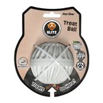 Blitz Rubber Treat Ball Grey M-dog-The Pet Centre