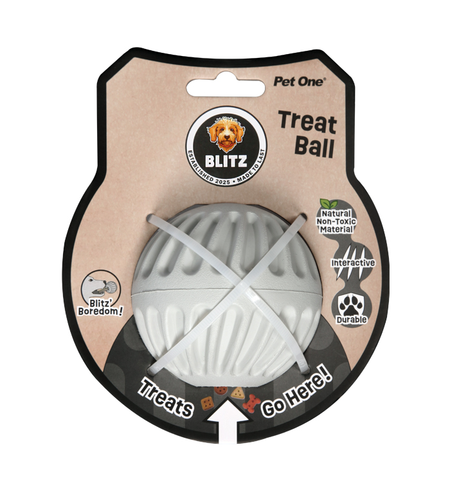 Blitz Rubber Treat Ball Grey M