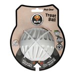 Blitz Rubber Treat Ball Grey L-dog-The Pet Centre