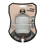 Blitz Rubber Treat Tumbler Grey M-dog-The Pet Centre