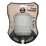 Blitz Rubber Treat Tumbler Grey L-dog-The Pet Centre