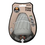 Blitz Rubber Treat Cone Grey M-dog-The Pet Centre