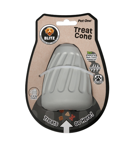 Blitz Rubber Treat Cone Grey M