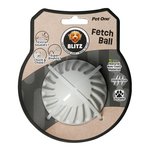 Blitz Rubber Fetch Ball Grey M-dog-The Pet Centre