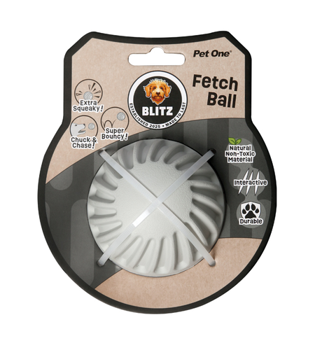 Blitz Rubber Fetch Ball Grey M
